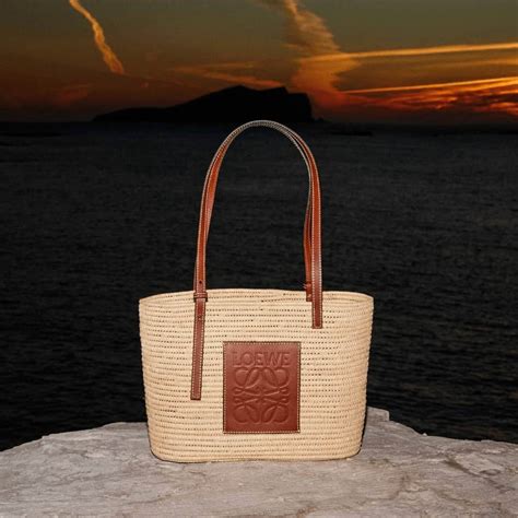 fake loewe basket bag|loewe raffia square basket.